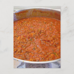 Spaghetti Dinner Cooking Food Italian Sauce Postcard