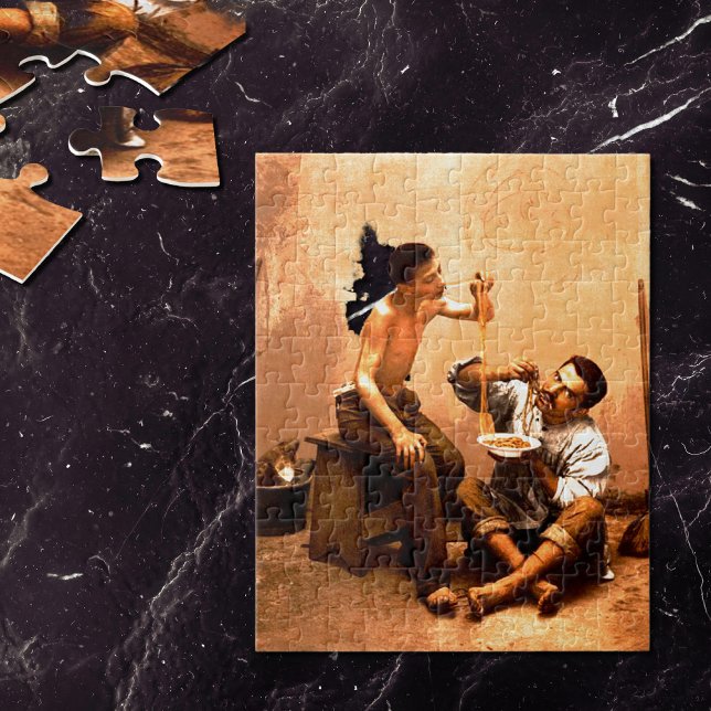 Spaghetti eaters jigsaw puzzle (Creator Uploaded)