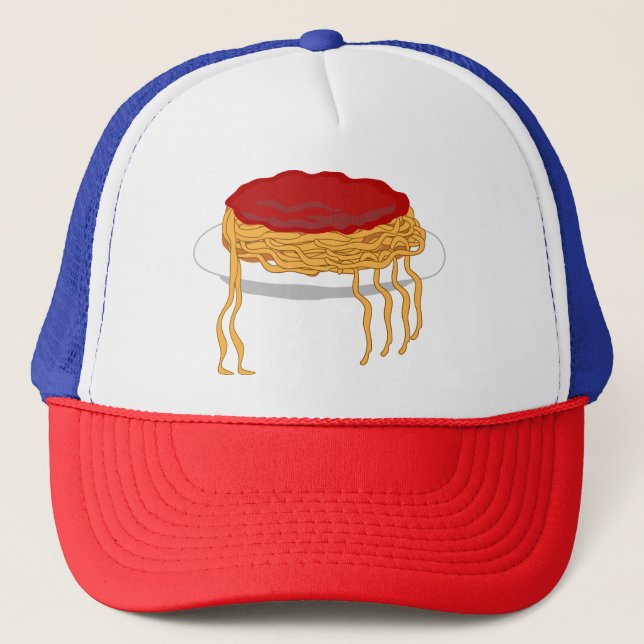 Spaghetti graphic funniest  trucker hat (Front)