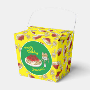 Spaghetti Kids Birthday Party Meatballs Favour Box