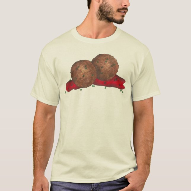 Spaghetti Meatballs Marinara Sauce Italian Food T-Shirt (Front)