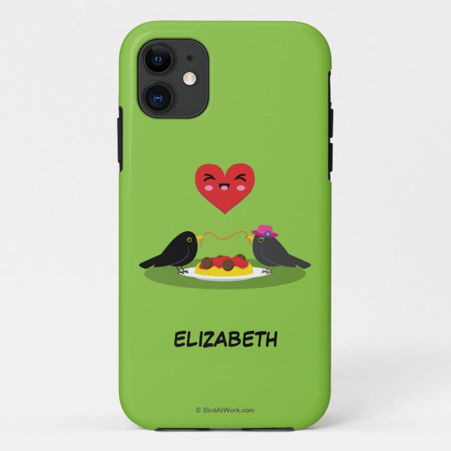 Spaghetti Meatballs Romantic Date | Add Your Name Case-Mate iPhone Case (Back)