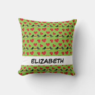 Spaghetti Meatballs Romantic Date   Add Your Name Cushion
