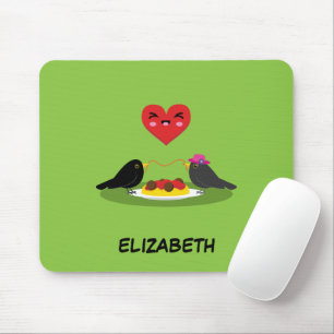 Spaghetti Meatballs Romantic Date Add Your Name Mouse Pad