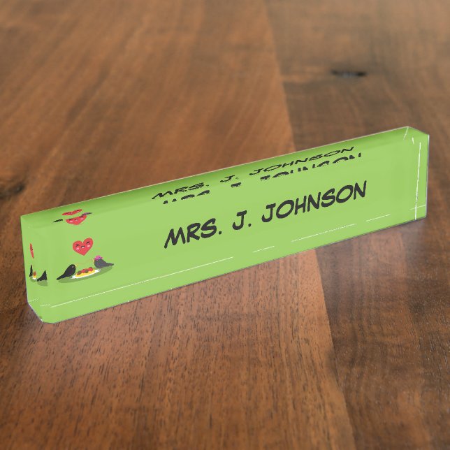 Spaghetti Meatballs Romantic Date | Add Your Name Nameplate (Side)