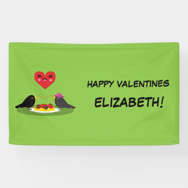 Spaghetti Meatballs Romantic Date | Add Your Text Banner (Horizontal)