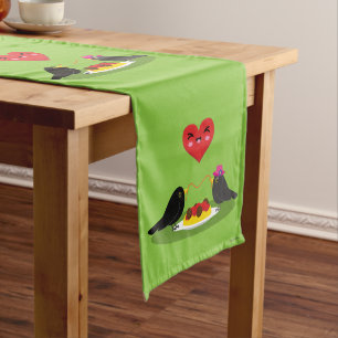 Spaghetti Meatballs Romantic Date Medium Table Runner