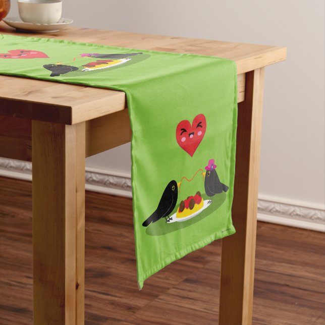 Spaghetti Meatballs Romantic Date Medium Table Runner (In Situ)