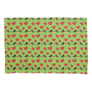 Spaghetti Meatballs Romantic Date Pattern Pillowcase