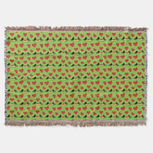 Spaghetti Meatballs Romantic Date Pattern Throw Blanket