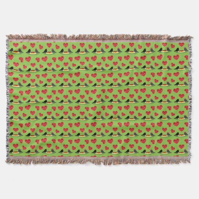 Spaghetti Meatballs Romantic Date Pattern Throw Blanket (Front)