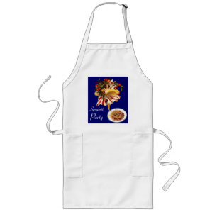 SPAGHETTI PARTY DANCE,ITALIAN KITCHEN AND TOMATOES LONG APRON