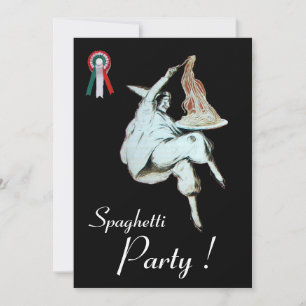 SPAGHETTI PARTY,ITALIAN KITCHEN red dinner,brunch Invitation