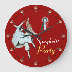 SPAGHETTI PARTY ITALIAN KITCHEN, RESTAURANT LARGE CLOCK
