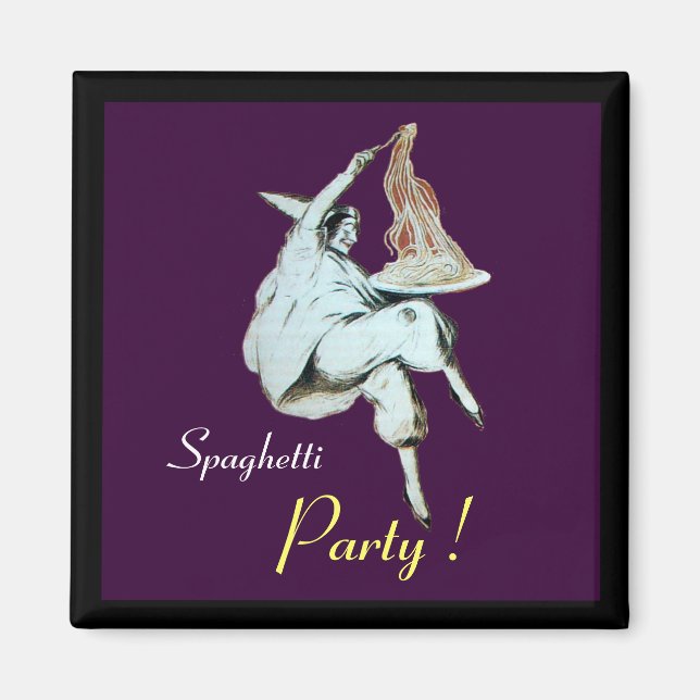 SPAGHETTI PARTY ITALIAN KITCHEN, RESTAURANT purple Magnet (Front)