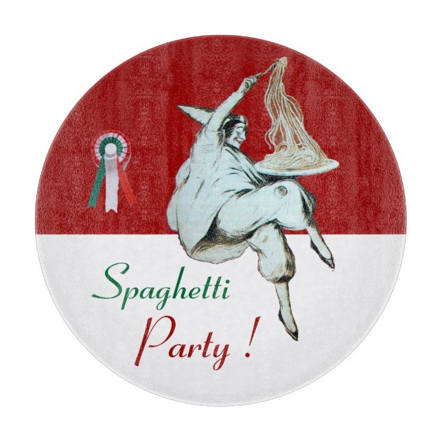 SPAGHETTI PARTY ITALIAN KITCHEN, RESTAURANT Red Cutting Board (Front)