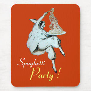 SPAGHETTI PARTY ITALIAN KITCHEN, RESTAURANT red Mouse Pad