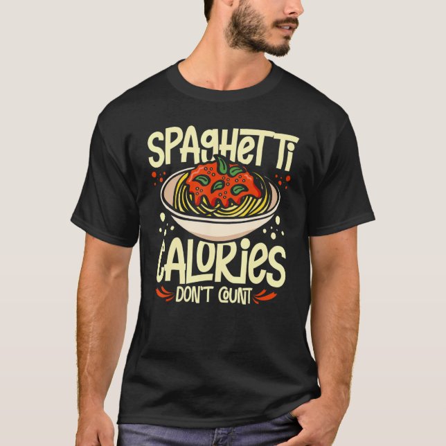 Spaghetti Pasta Noodles Sauce Recipes Italian Meat T-Shirt (Front)