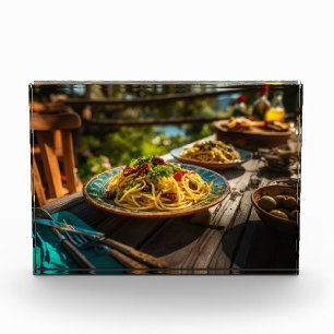 Spaghetti Puttanesca in Citrus Grove Picnic Photo Block
