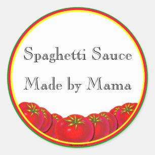 Spaghetti Sauce Customisable Canning Label Sticker