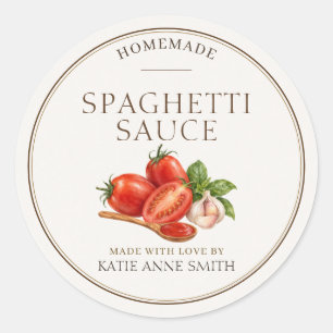 Spaghetti Sauce Labels Personalised Jar Stickers