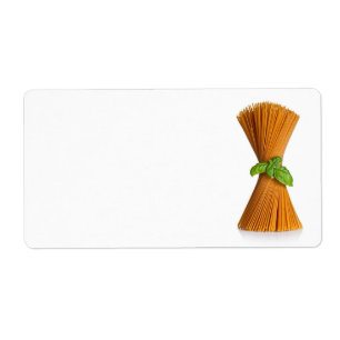 Spaghetti With Basil Isolated On White Background