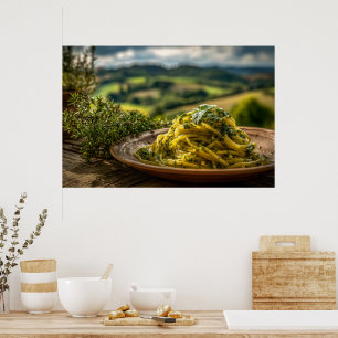 Spaghetti with Fresh Herbs Poster