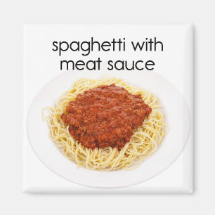 Spaghetti with Meat Sauce Refrigerator Magnet