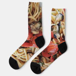Spaghetti with Mussels Foodie Crew Socks
