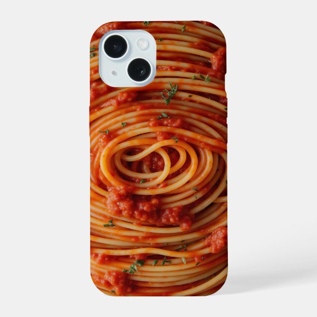 Spaghetti with Tomato Sauce iPhone 15 Case (Back)