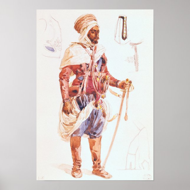 Spahi with his sword, c.1854 poster (Front)