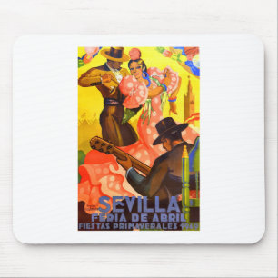 Spain 1949 Seville April Fair Poster Mouse Pad