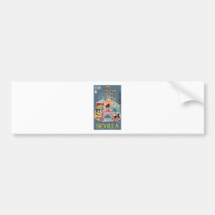 Spain 1960 Seville Festival Poster Bumper Sticker
