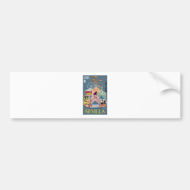 Spain 1960 Seville Festival Poster Bumper Sticker (Front)