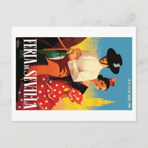 Spain 1961 Seville April Fair Poster Postcard
