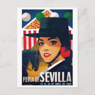 Spain 1969 Seville April Fair Poster Postcard