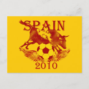 Spain 2010 football lovers futbol España postcard