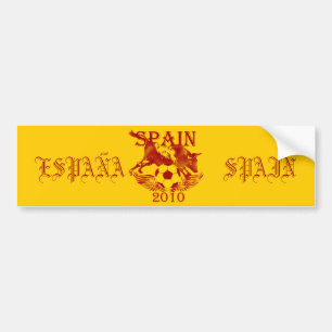 Spain 2010 Toro Bull Espana futbol bumper Sticker