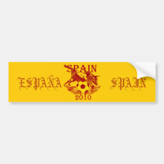 Spain 2010 Toro Bull Espana futbol bumper Sticker