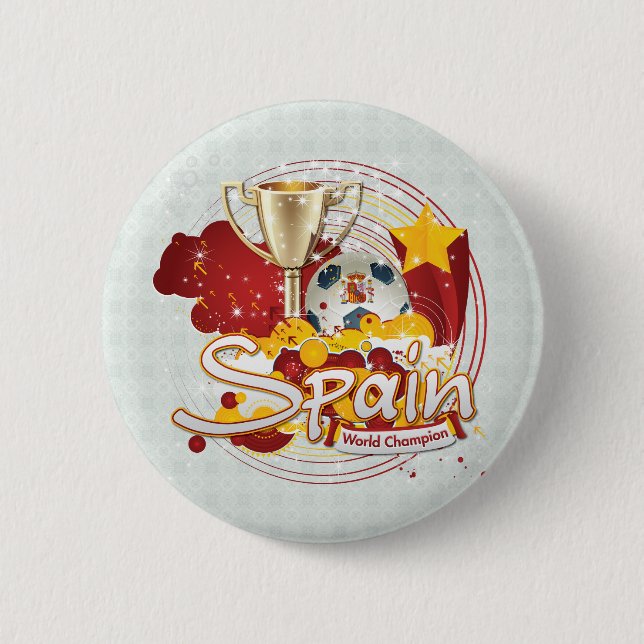 Spain 2010 World cup 6 Cm Round Badge (Front)