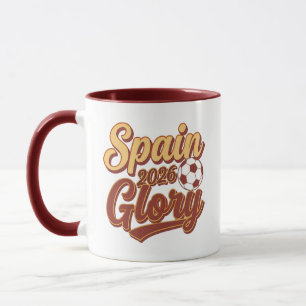 Spain 2026 Glory Vintage Soccer Coffee Mug