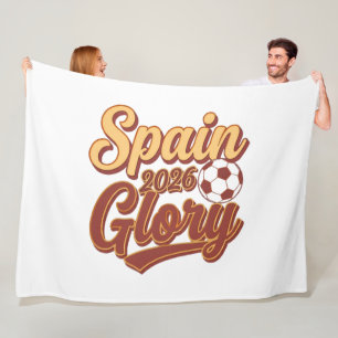 Spain 2026 Glory Vintage Soccer Fleece Blanket