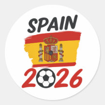 Spain 2026 Soccer Fan Design with Flag Colors