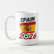 Spain 2026 Soccer Fan Design with Flag Colours