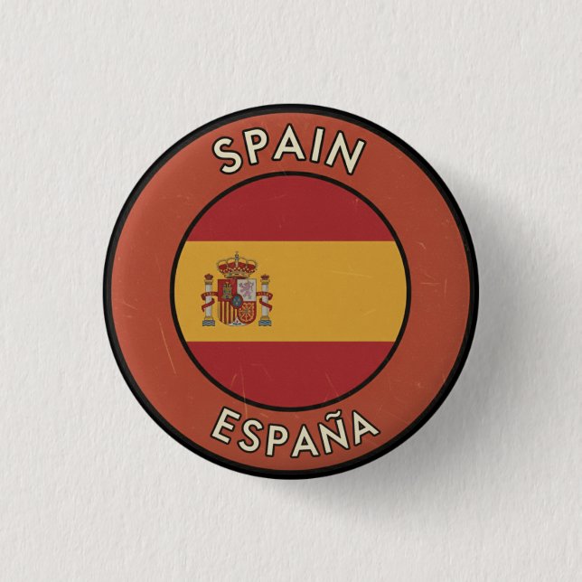 Spain 3 Cm Round Badge (Front)