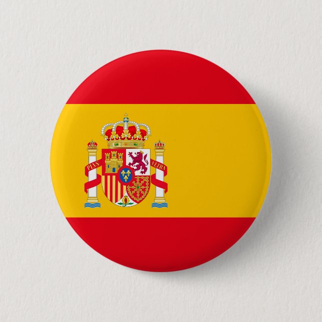 Spain 6 Cm Round Badge (Front)