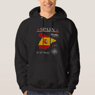 Spain  Adventure Is Out There  España Spanish Flag Hoodie