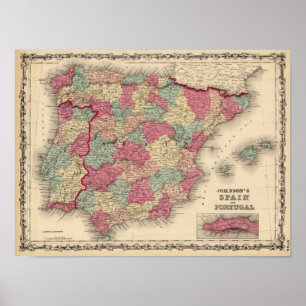 Spain and Portugal 12 Poster