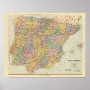 Spain and Portugal 18 Poster