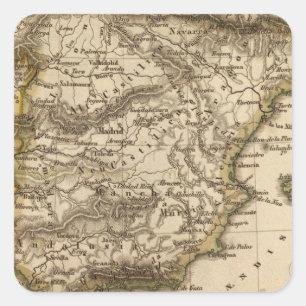 Spain and Portugal 8 Square Sticker